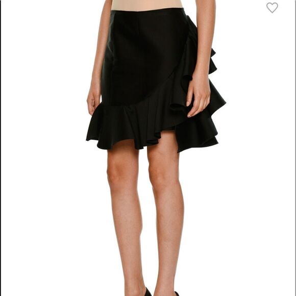 STELLA MCCARTNEY Side-Ruffle Peplum-Hem Mini Skirt Size 42/ US 6- NEW - Picture 1 of 15